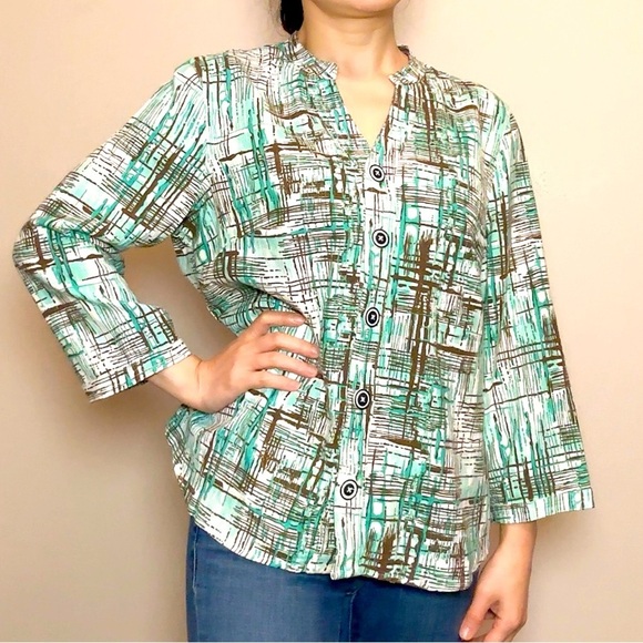 Christopher&banks  Elegant Linen Top Blouse Shirt Size S (us size 8~10) - Picture 2 of 8